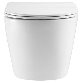 Подвесной унитаз Azario Grado AZ-0046-UQ3 безободковый с быстросъемным сидением микролифт белый